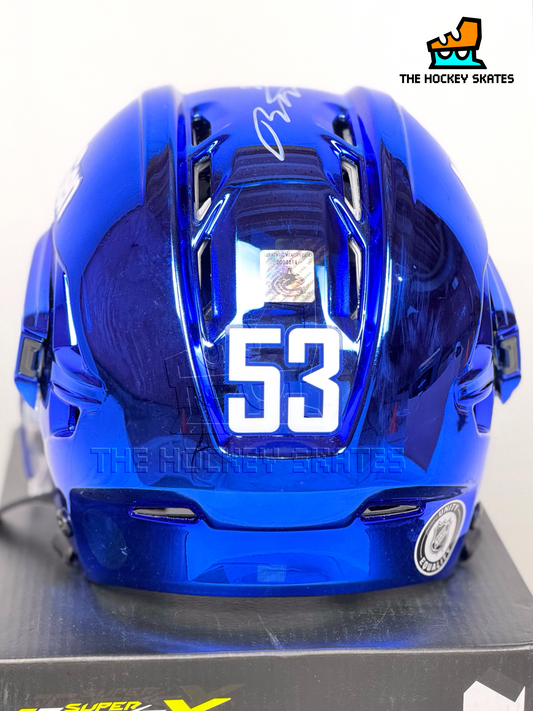 CCM Tacks 910-Blue Metallic Hockey Helmet-Teddy Blueger