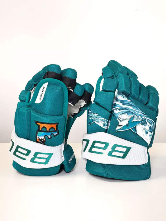 Bauer "Shark" Custom Hockey Gloves