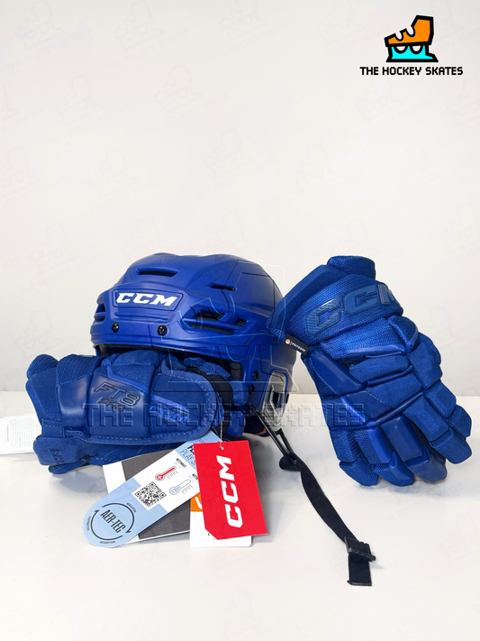 CCM FT8 Pro Gloves-Maroon and Royal Blue | Custom Hockey Gloves Canada | The Hockey Skates