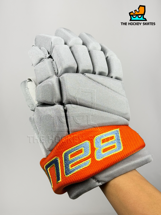 Bauer Hockey Gloves-"Sew and Cut"-Silver