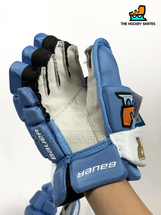 Bauer Hockey Gloves-"Sew and Cut"-Sky Blue
