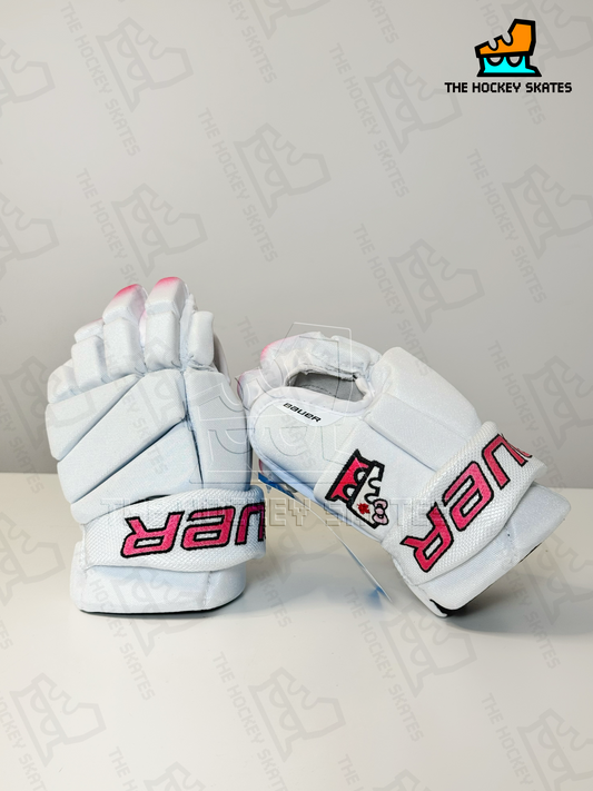 “Hockey For Girl" Themed Bauer Custom Hockey Gloves
