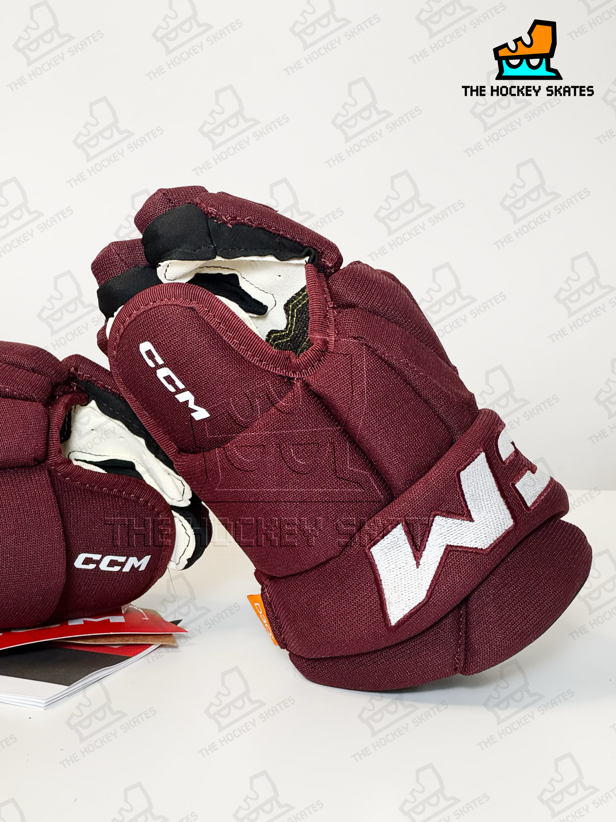 CCM HG95T Junior Hockey Gloves-Custom-Maroon