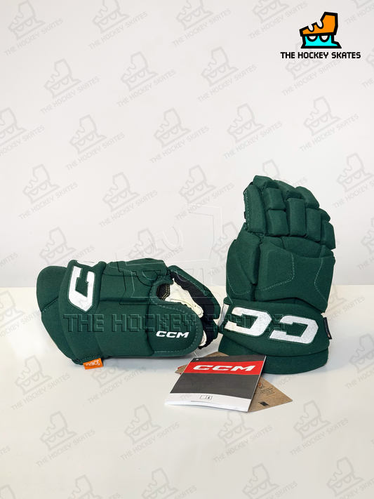 CCM HG95T Junior Hockey Gloves-Custom-Dark Green