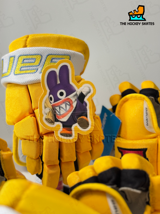 Bauer Hockey Gloves-"Sew and Cut"-Yellow