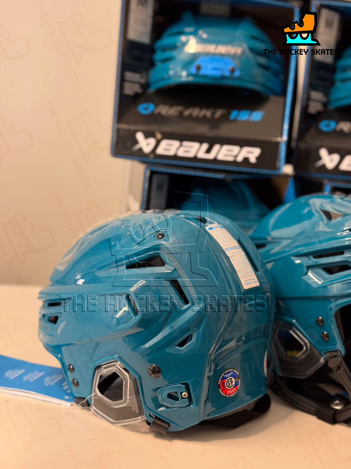 Bauer Re-akt 1500/155 Hockey Helmet-San Jose Sharks Teal