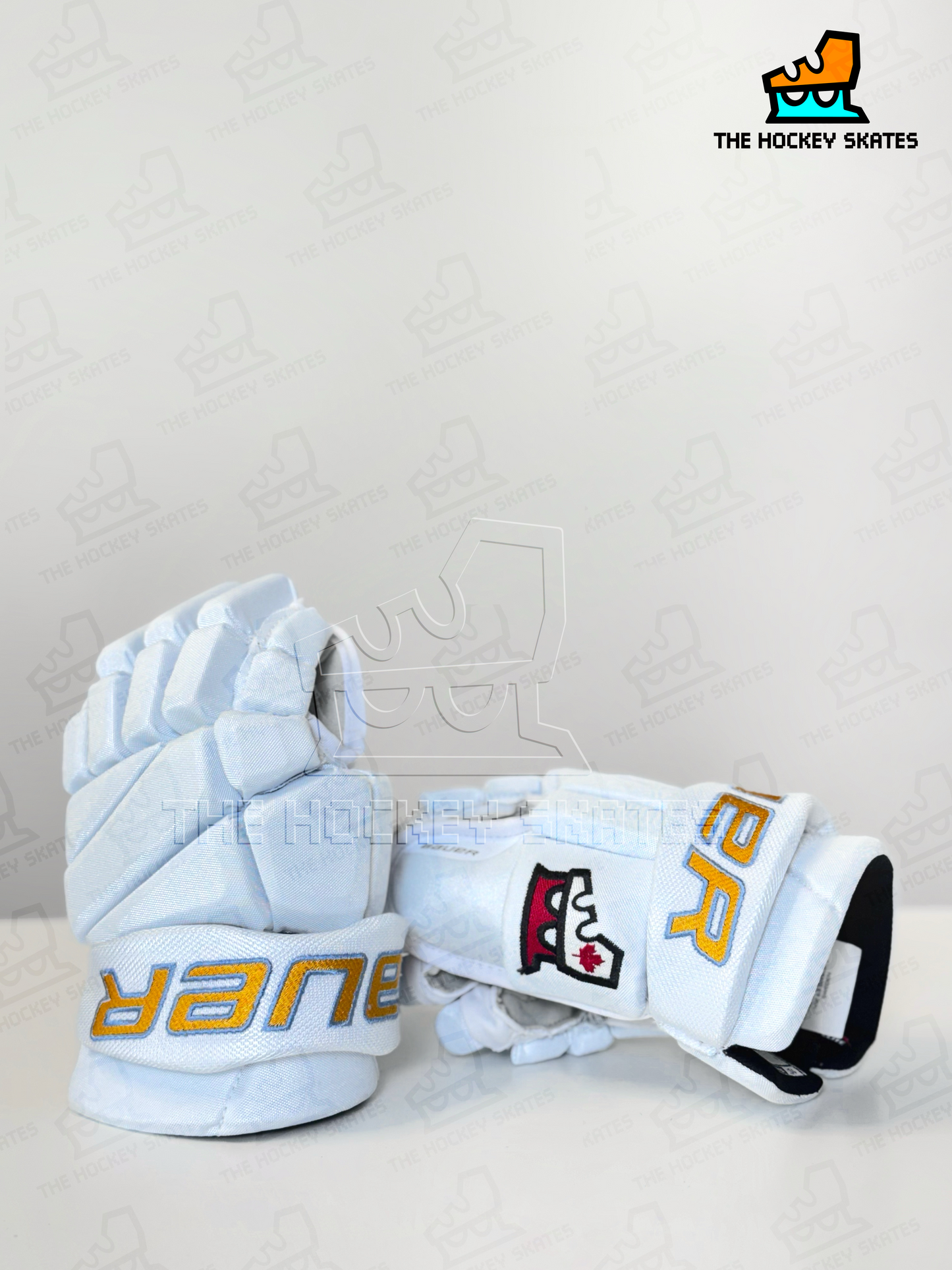 Bauer Hockey Gloves-"Sew and Cut"-Whiteout-Only One Pair