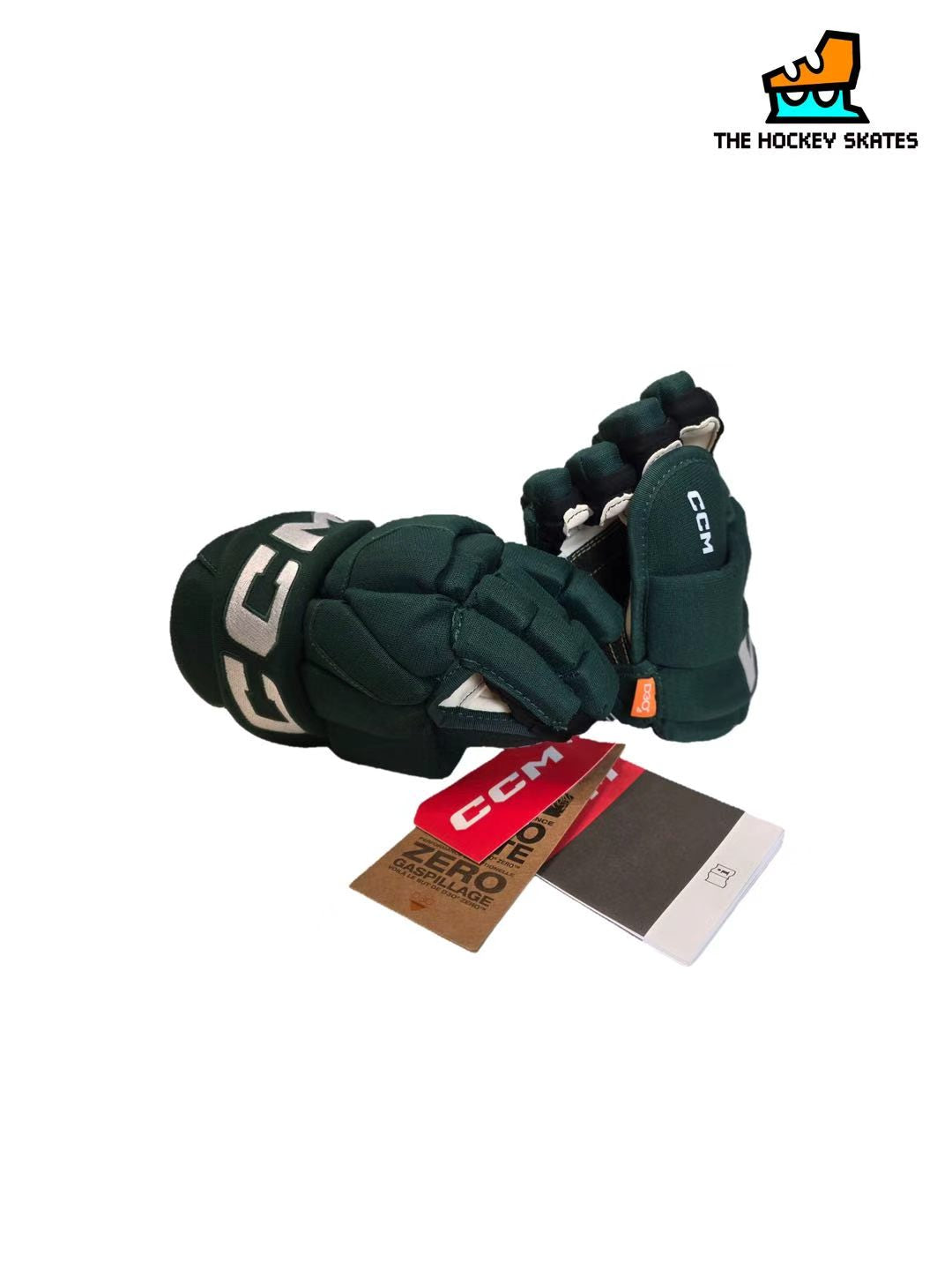 CCM HG95T Junior Hockey Gloves-Custom-Dark Green