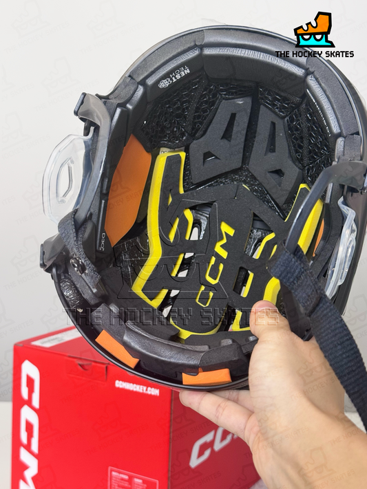 Matte Black Hockey Helmet-CCM Tacks 720