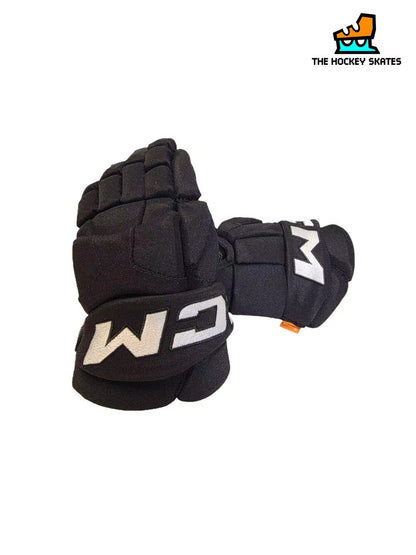 CCM HG95T Junior Hockey Gloves-Custom-Black/White