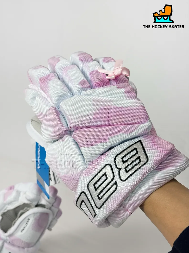 Bauer Pink Custom Gloves With Bow Knot