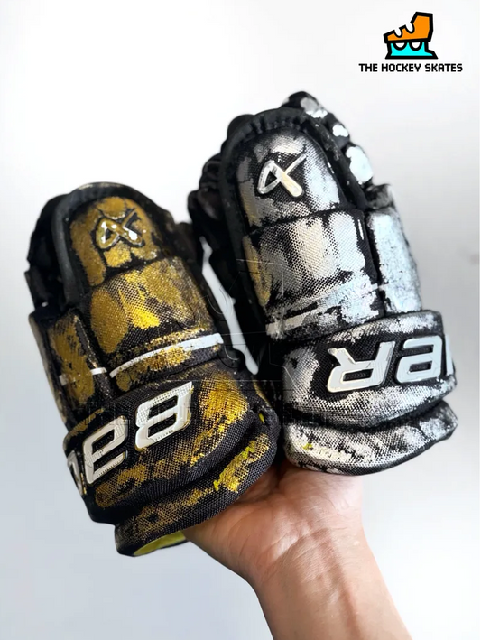 BAUER SUPREME MACH HOCKEY GLOVES-Chrome