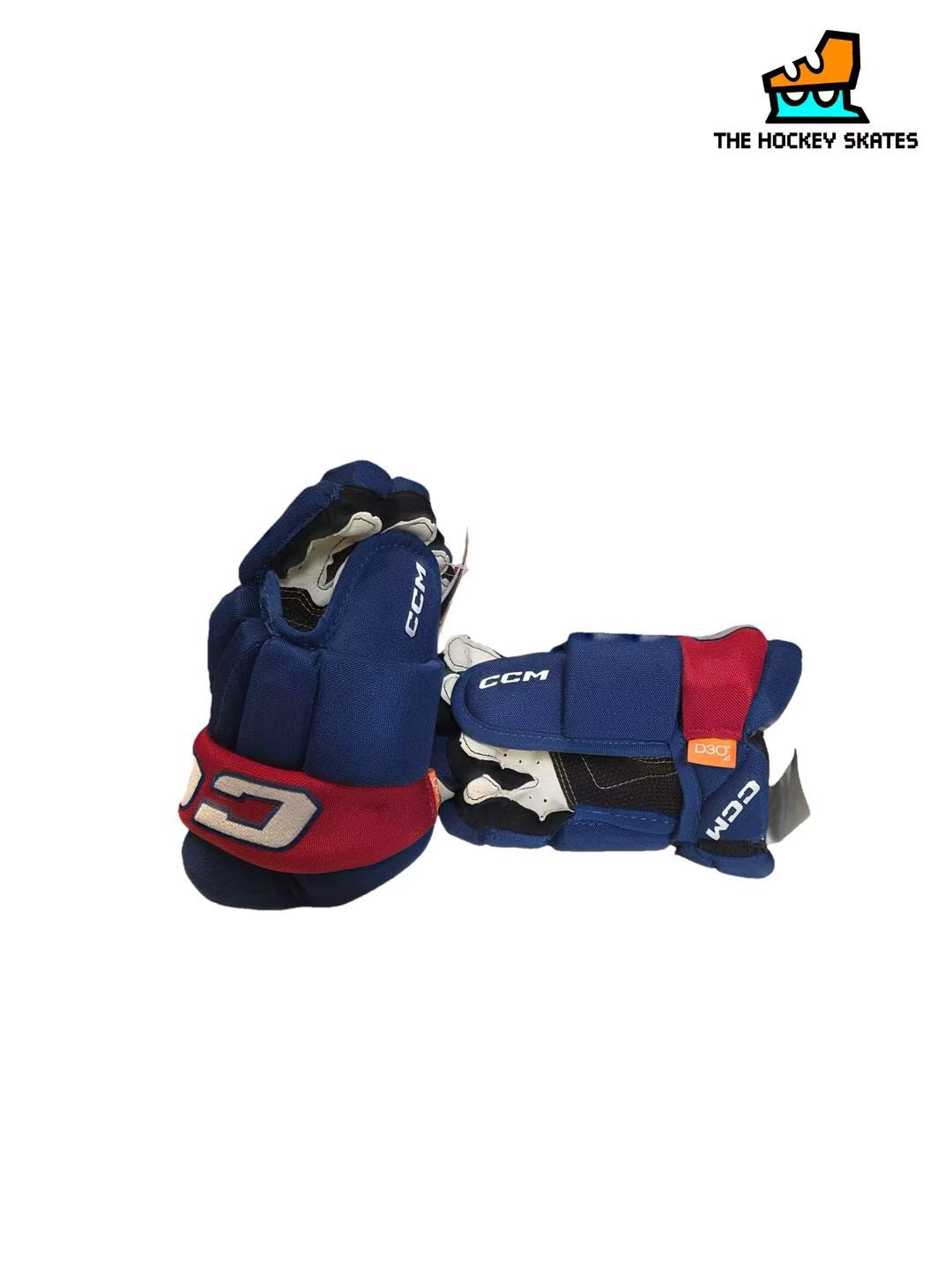 CCM HG95T Junior Hockey Gloves-Custom-Royal/Red