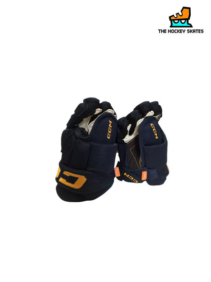 CCM HG95T Junior Hockey Gloves-Custom-Navy/Sunflower