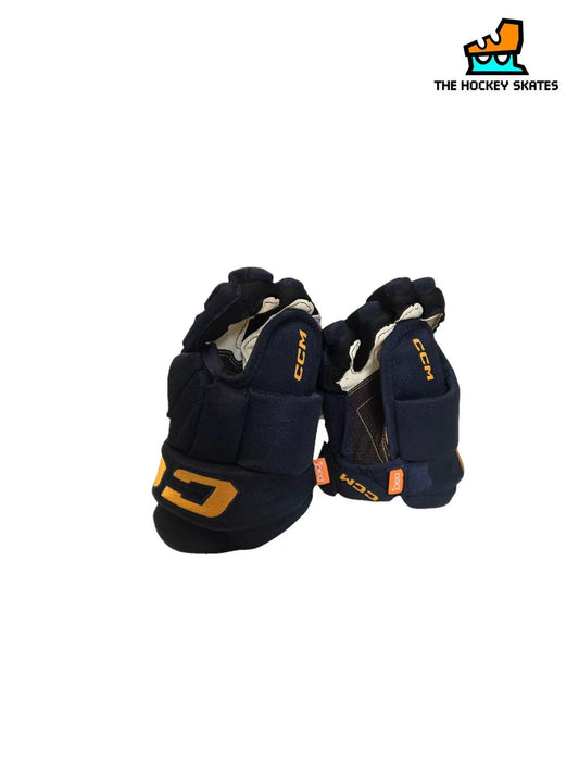 CCM HG95T Junior Hockey Gloves-Custom-Navy/Sunflower