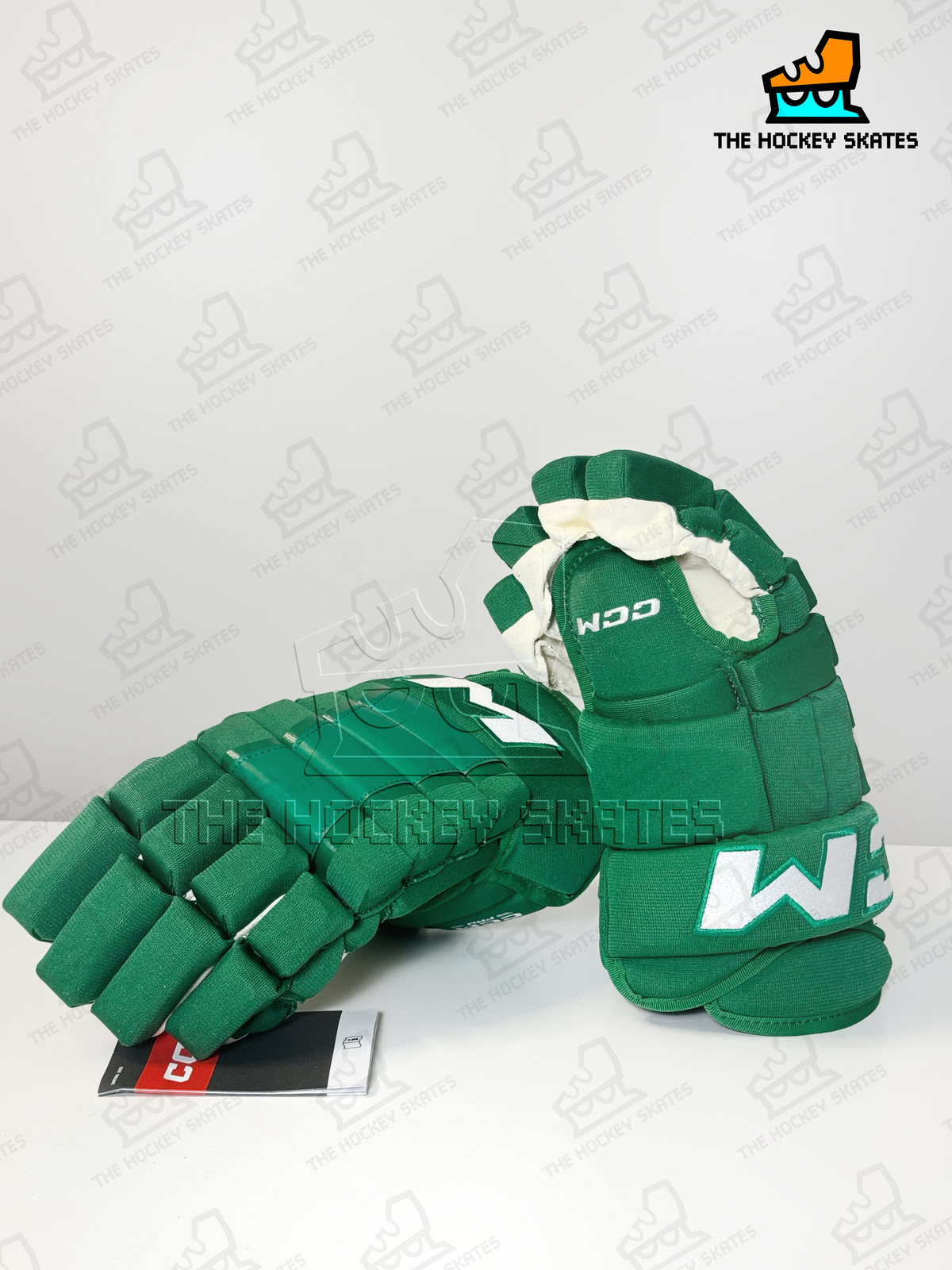 CCM HG 97 Hockey Gloves-St.Pats Green