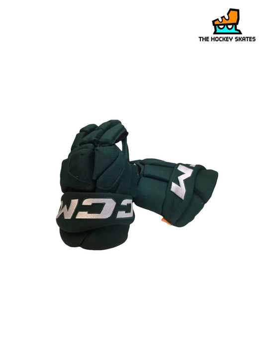 CCM HG95T Junior Hockey Gloves-Custom-Dark Green
