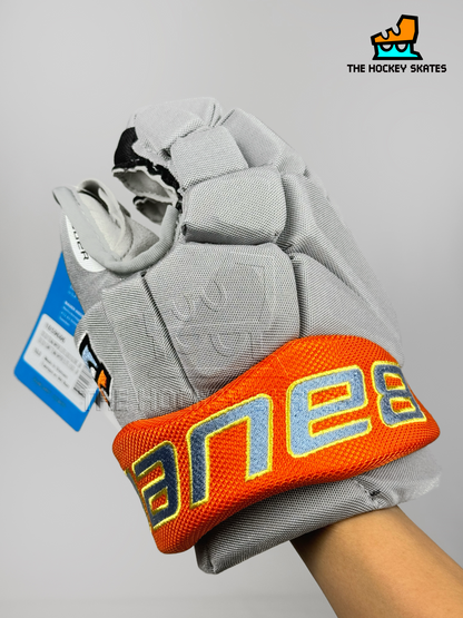 Bauer Hockey Gloves-"Sew and Cut"-Silver