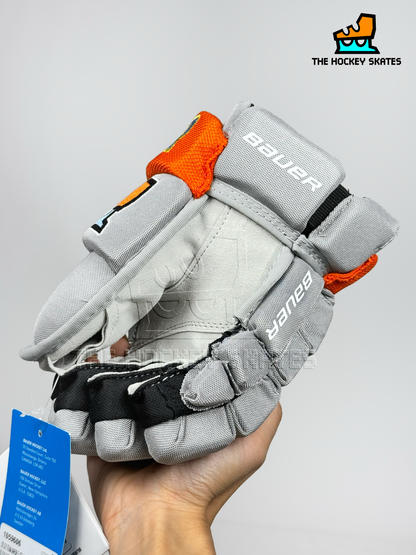 Bauer Hockey Gloves-"Sew and Cut"-Silver