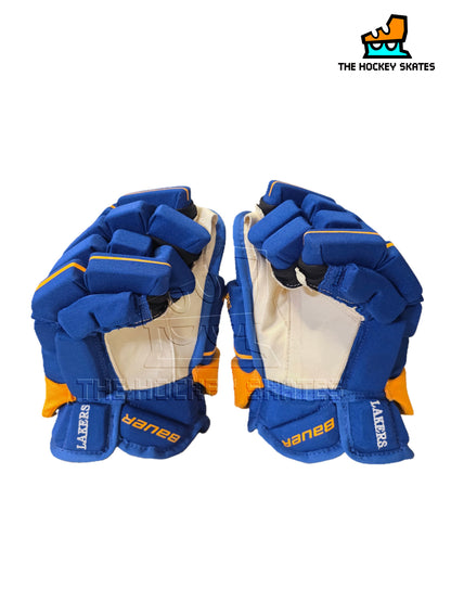 Bauer Supreme Ultrasonic Hockey Gloves-Royal Blue/Gold-New