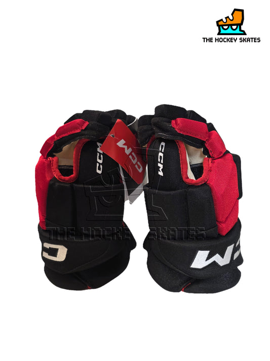 CCM Jetspeed Hockey Gloves-Black/Red