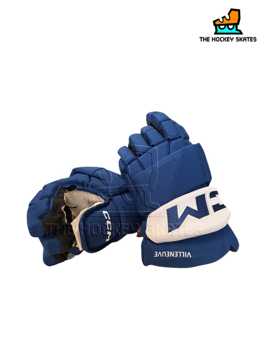 CCM Hockey Gloves-Royal/White-Toronto Marlies