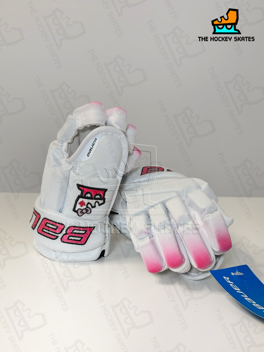 “Hockey For Girl" Themed Bauer Custom Hockey Gloves
