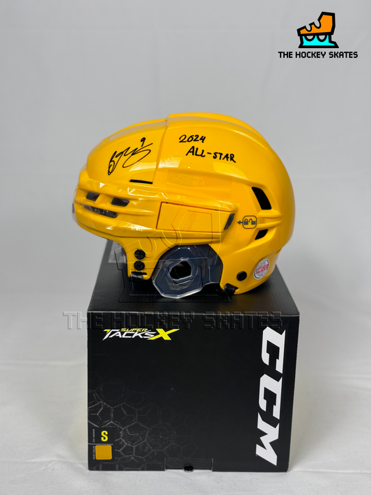 CCM Super Tacks X Hockey Helmet-Sunflower with Autograph