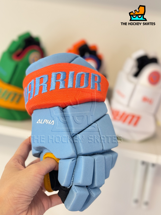 Warrior Hockey Gloves-Baby Blue