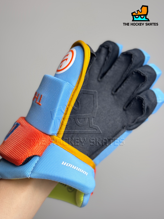 Warrior Hockey Gloves-Baby Blue