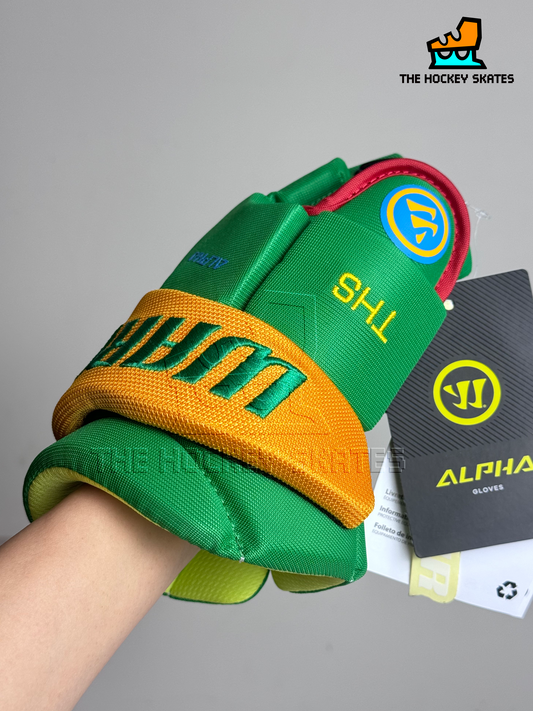 Warrior Hockey Gloves-Green