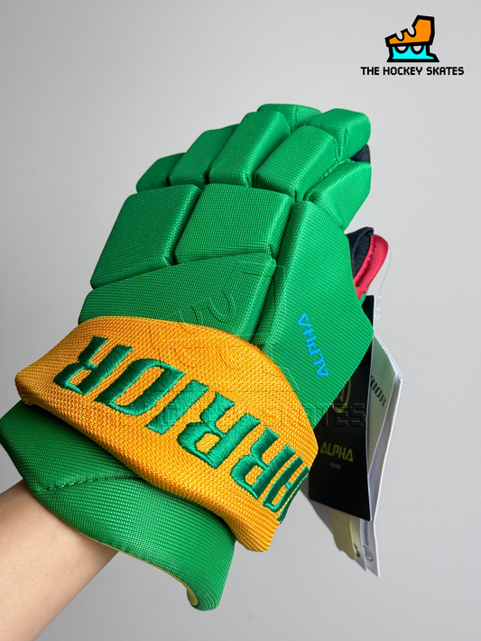 Warrior Hockey Gloves-Green