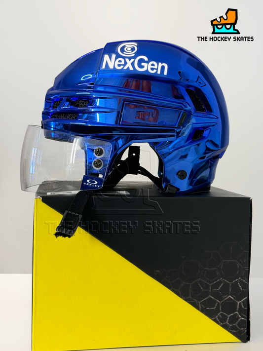 CCM Super Tacks X-Blue Metallic Hockey Helmet-Ian Cole