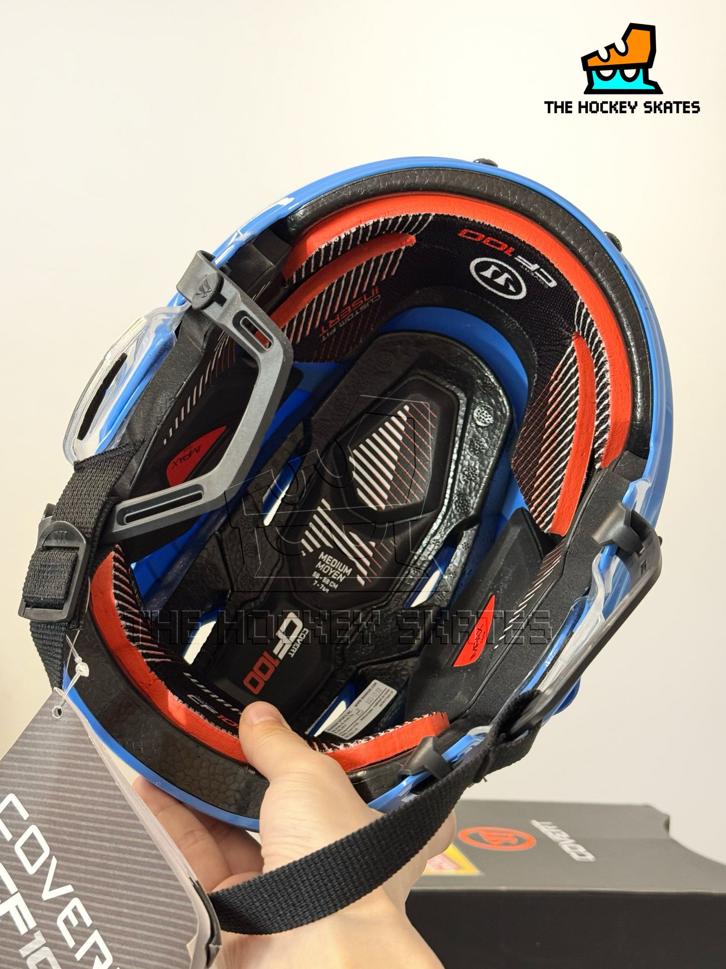 Warrior Covert Hockey Helmet-Baby Blue