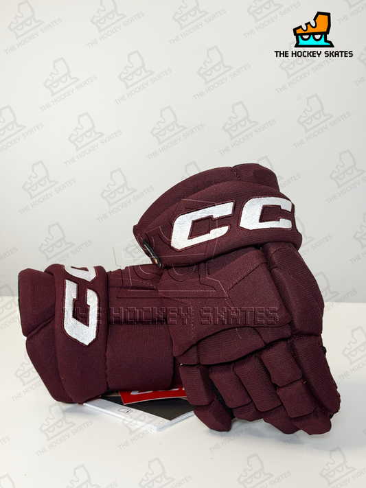 CCM HG95T Junior Hockey Gloves-Custom-Maroon