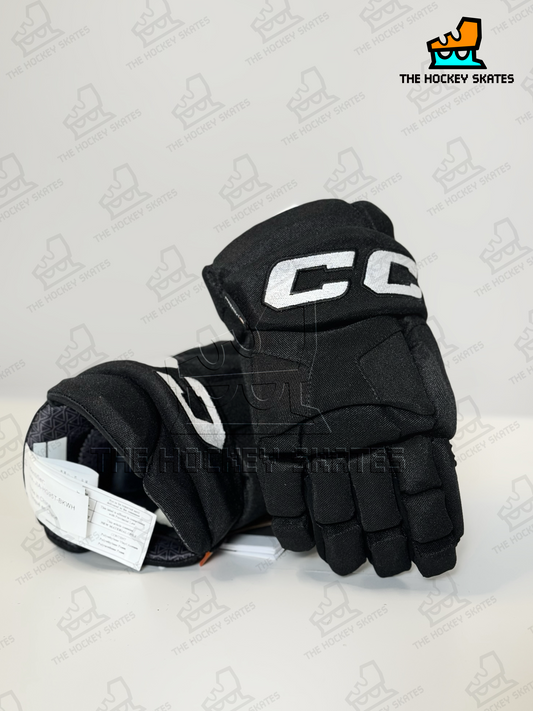 CCM HG95T Junior Hockey Gloves-Custom-Black/White