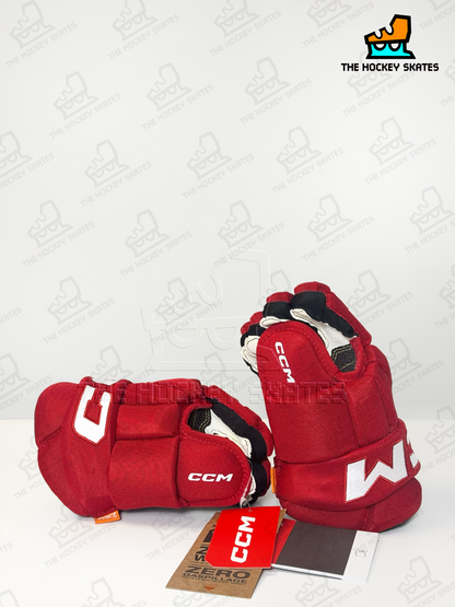 CCM HG95T Junior Hockey Gloves-Custom-Red