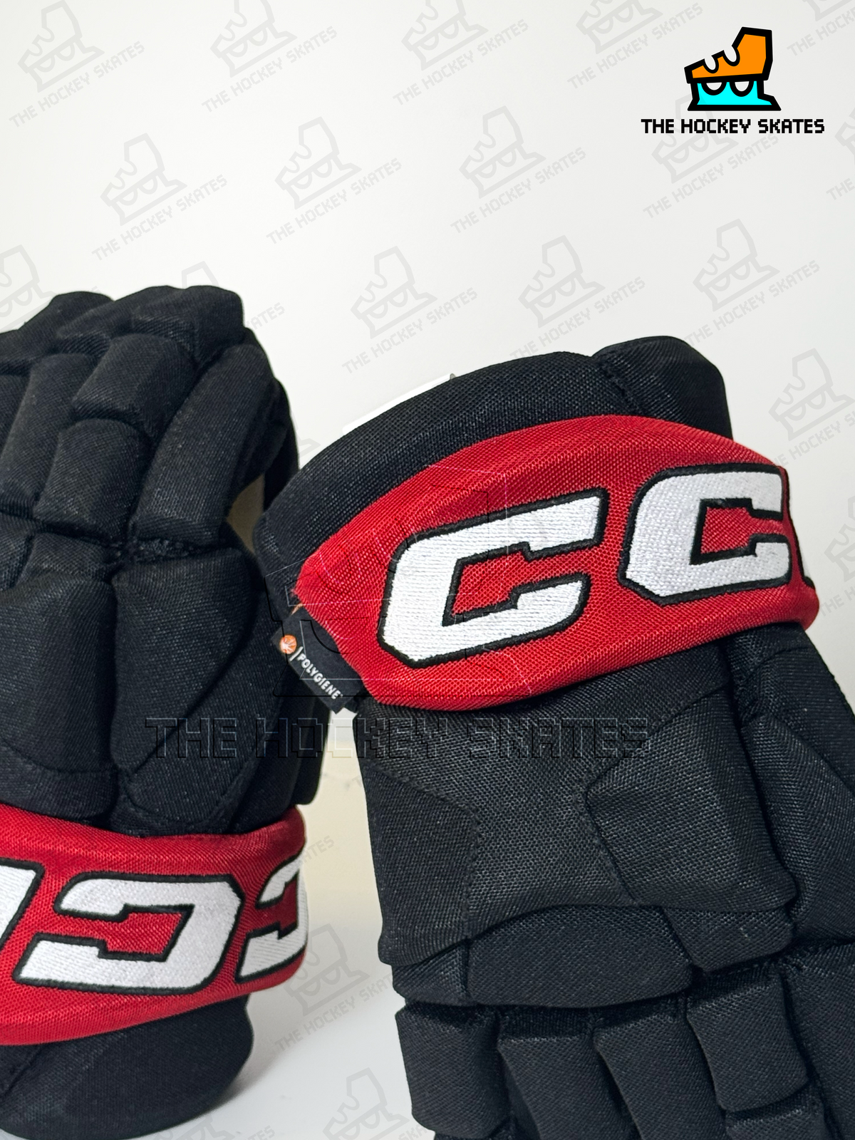 CCM HG95T Junior Hockey Gloves-Custom-Black/Red/White