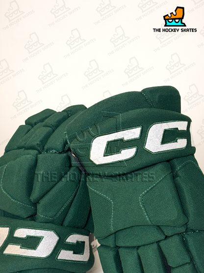 CCM HG95T Junior Hockey Gloves-Custom-Dark Green