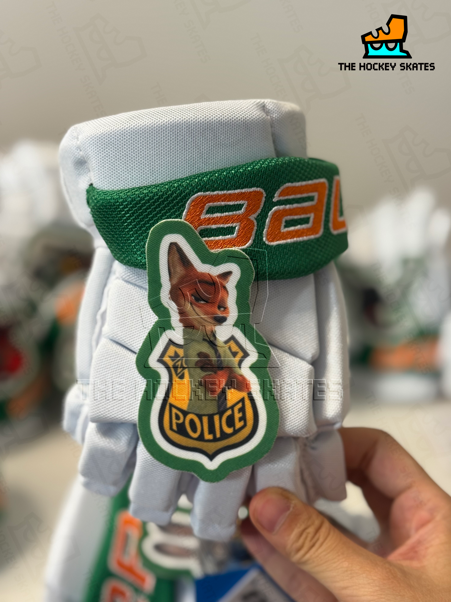 Bauer Hockey Gloves-"Sew and Cut"-White
