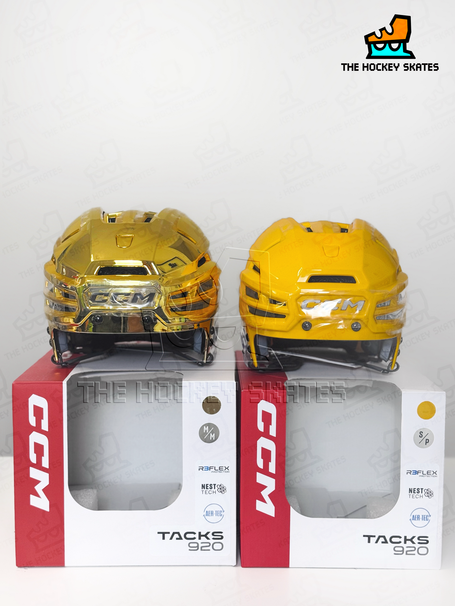 CCM TACKS 920 Hockey Helmet-Gold Chrome