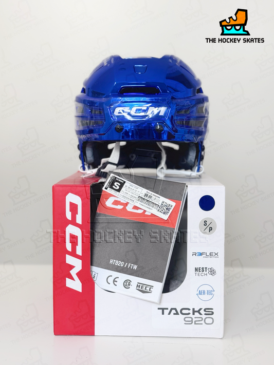 CCM TACKS 920 Hockey Helmet-Royal Chrome