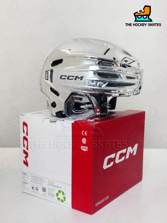 CCM TACKS 920 Hockey Helmet-Silver Chrome