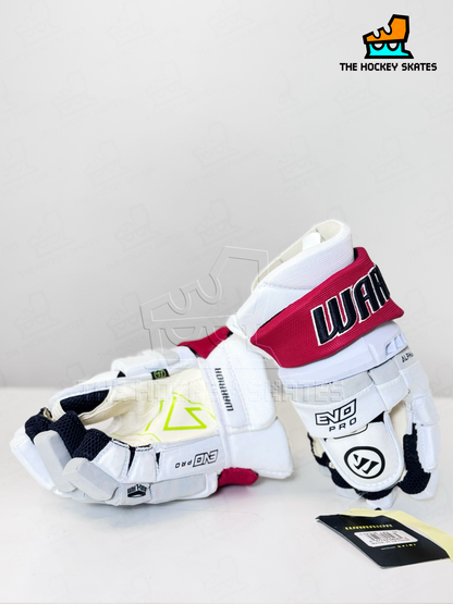 Warrior Alpha Evo Pro Junior Hockey Gloves - 2025-LA Kings Colorway with Red Custom Cuff