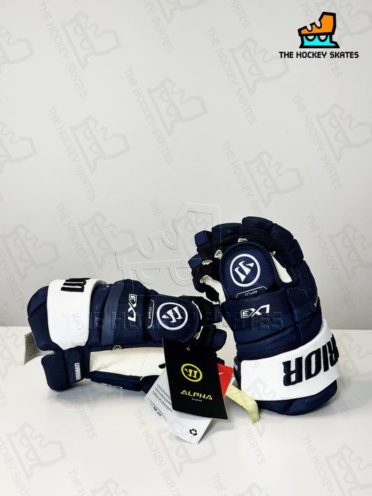 Warrior LX3 Pro Color Hockey Gloves-Junior-AVS 3RD-Dark Navy Blue