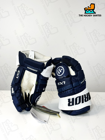 Warrior LX3 Pro Color Hockey Gloves-Junior-AVS 3RD-Dark Navy Blue