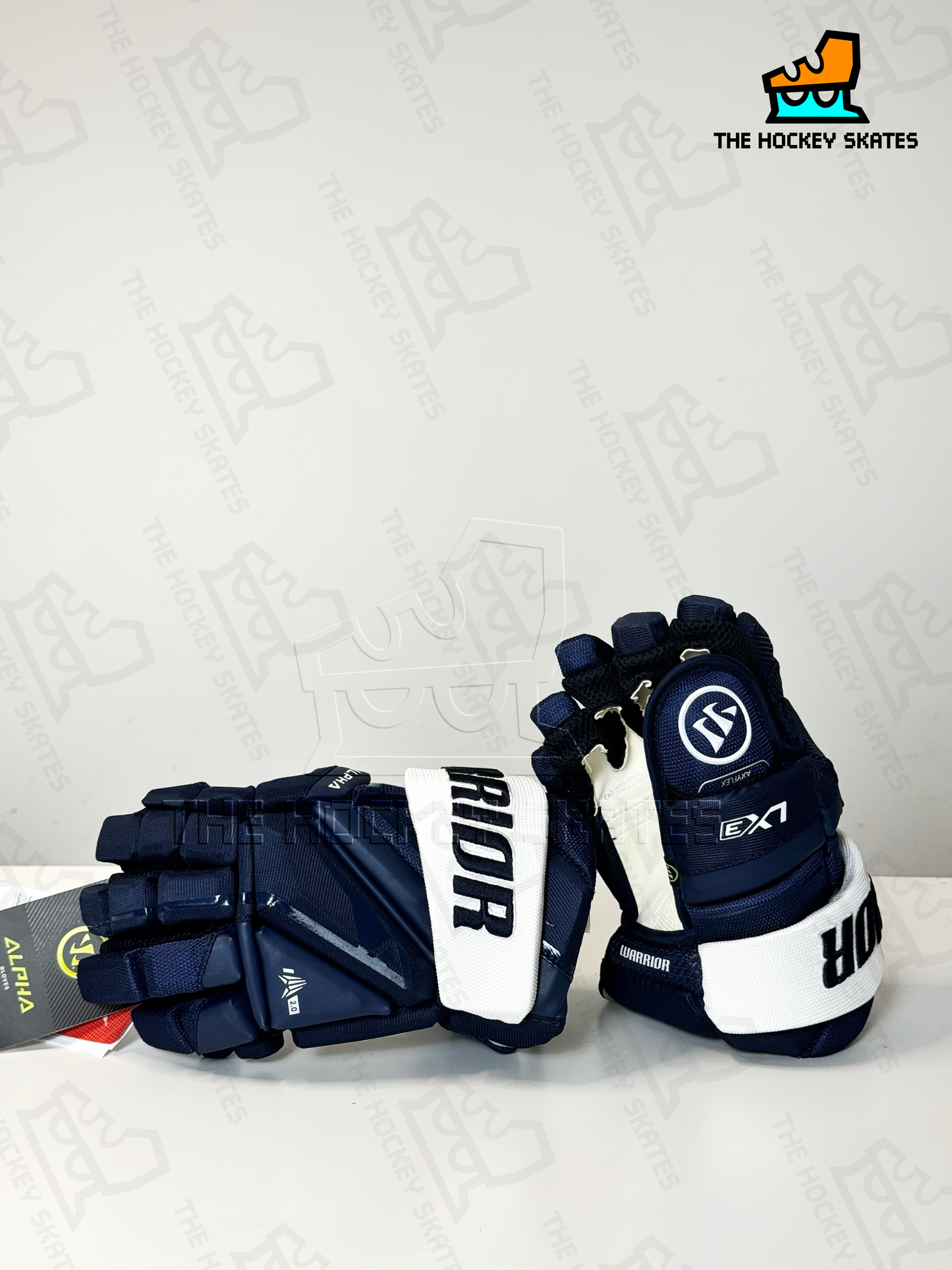 Warrior LX3 Pro Color Hockey Gloves-Junior-AVS 3RD-Dark Navy Blue