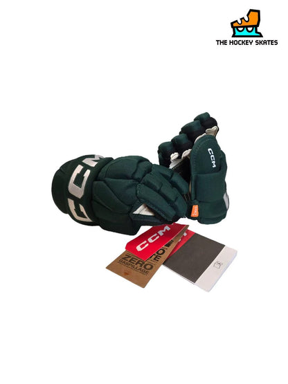 CCM HG95T Junior Hockey Gloves-Custom-Dark Green