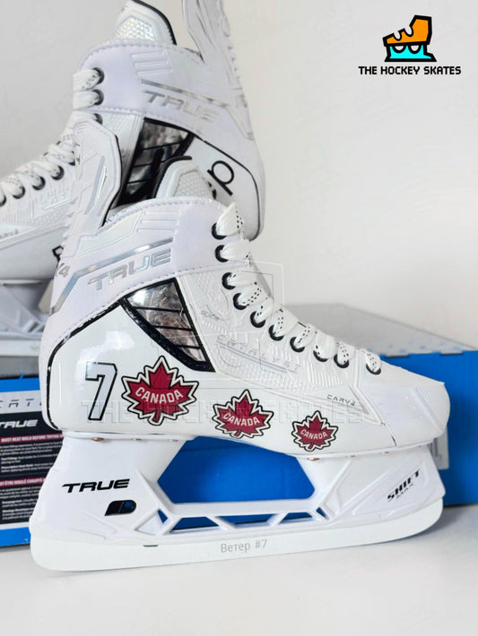 True 5X4 Whiteout Custom Hockey Skates-Junior