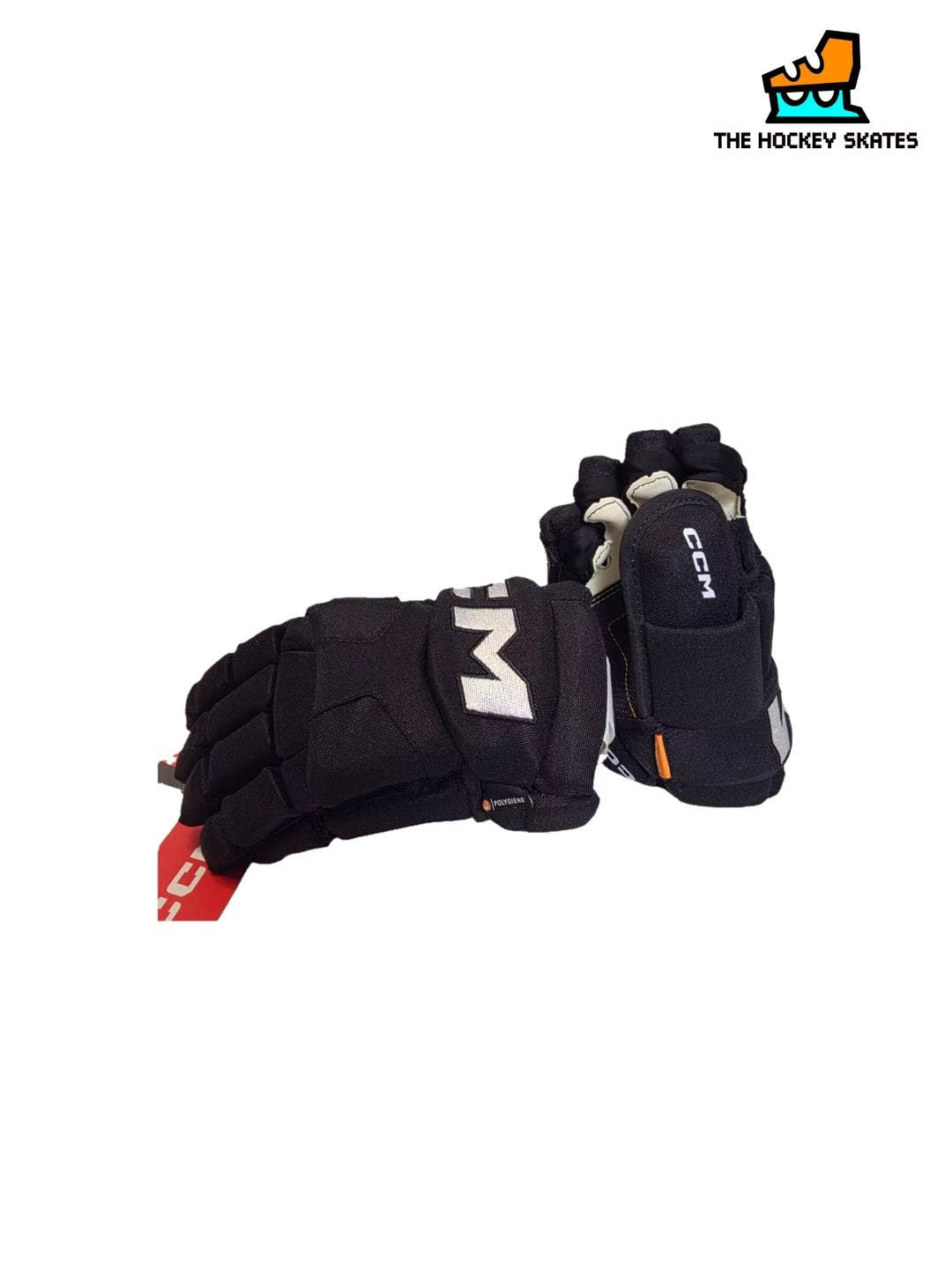 CCM HG95T Junior Hockey Gloves-Custom-Black/White